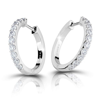 Modesi Orecchini Rotondi In Argento Scintillante Con Zirconi M23081 — Orecchini