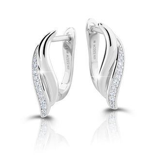 Modesi Inconfundibles Pendientes de Plata con Circonitas M23080 