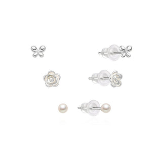 Moiss Divertido Set de Pendientes de Plata E0004876 (3 Pares de Pendientes) 