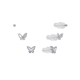 Moiss Set de Pendientes Juguetones de Plata E0004921 (3 pares de pendientes) 