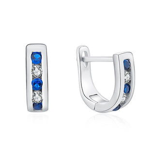 Moiss Orecchini Argento Con Zirconi Trasparenti Blu E0000207 — Orecchini