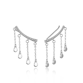 Moiss Pendientes largos de moda con cadenas E0003081 