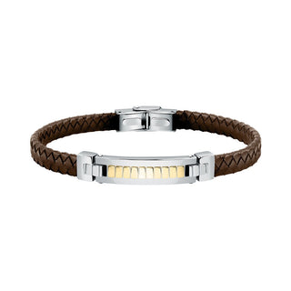 Morellato Bracciale Pelle Con Decorazione Acciaio Moody SQH34 — Bracciale
