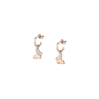 Morellato Orecchini Bronzo Cerchi Con Pendenti Farfalla 2In1 Passioni Saun09 — Orecchini