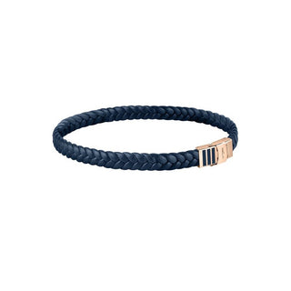 Morellato Bracciale Pelle Blu Intrecciata Moody — Bracciale