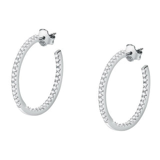 Morellato Orecchini Cerchio Argento Tesori Saiw147 Con Zirconi — Orecchini