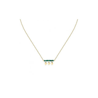 Morellato Collana Placcata Oro Con Agata Verde Talismani Saix14 — Collana