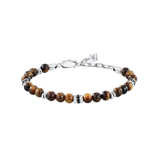 Morellato Herrearmbånd med perler og Tiger Eye sten S1746 