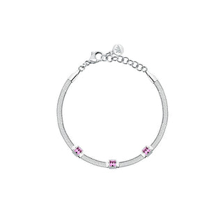 Morellato Bracciale In Acciaio Con Cristalli Fucsia Hadek Gioia Savy33 — Bracciale