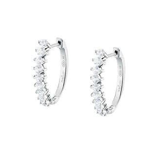 Morellato Orecchini Ovali In Argento Con Zirconi Cubici Tesori Saiw265 — Orecchini