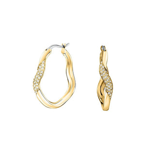 Morellato Orecchini Ondulati Placcati Oro Con Cristalli Design Sayp08 — Orecchini