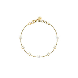 Morellato Bracciale Placcato Oro Con Zirconi Cubici Trasparenti Tesori Saiw311 — Bracciale