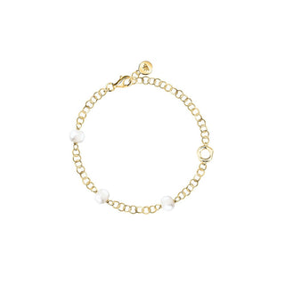 Morellato Bracciale Distintivo Placcato Oro Con Perle D'Acqua Dolce Perla Sxu48 — Bracciale