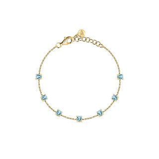 Morellato Bracciale Placcato Oro Con Zirconi Cubici Blu Tesori Saiw305 — Bracciale