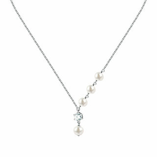 Morellato Collana Perla Argento Perle Vere Zirconi — Collana