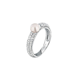 Morellato Anello In Argento Con Vera Perla E Zirconi Perla Sxu500 52 Mm — Anello