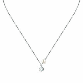 Morellato Collana In Argento Con Vera Perla E Zircone Perla Sxu54 — Collana
