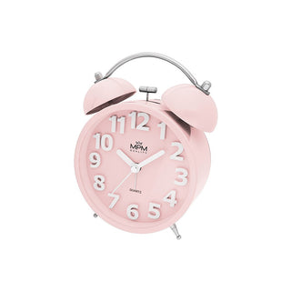 Mpm Quality Metal Analog Alarm Clock Mpm Happy Morning - Light Red C01.4056.21 