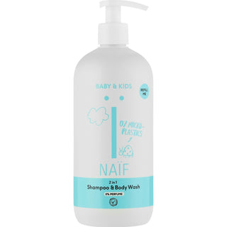 Naïf Gel Nettoyant et Shampooing 2 en 1 pour Enfants et Nouveau-nés (Shampooing et Gel Douche 2 en 1) 200 Ml 
