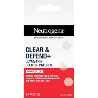 Neutrogena Patch Ultrasottili Per Imperfezioni Della Pelle Clear & Defend+ 24 Pezzi — Patch viso