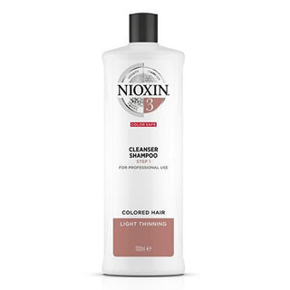 Nioxin System 3 (System 3 Cleanser Shampoo) Fint, farvet og tyndende hår - Volumen: 1000 Ml 