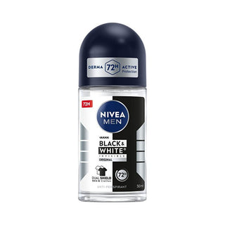 Nivea Invisible For Black & White Original Antiperspirant Roll-On til mænd 50 Ml 
