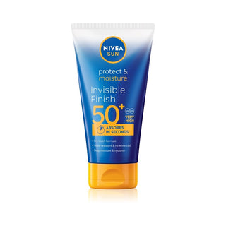 Nivea Invisible Finish Solmælk Spf 50+ (Beskyttende og fugtgivende solmælk) 150 Ml 
