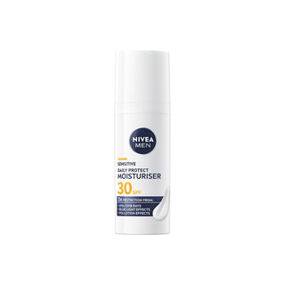 Nivea Dagfugtighedscreme til mænd Spf 30 Men Sensitive (Daglig beskyttende fugtighedscreme) 50 Ml 