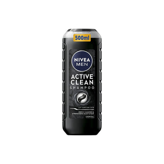 Nivea Dybderensende shampoo til mænd (Active Clean Shampoo) - Volumen: 500 Ml 