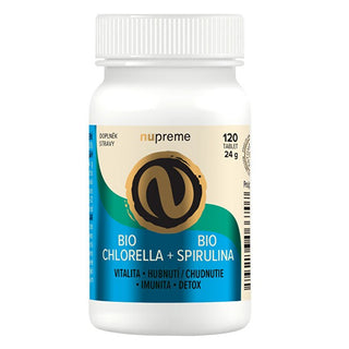Nupreme Clorella + Spirulina 120 Bio-Tabletten 