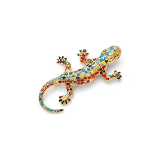 Oliver Weber Guldbelagt broche med krystaller Gaudí Drac 58045G 