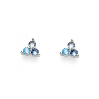 Oliver Weber Orecchini Bottone Lucidi Zirconi Blu 22988 — Orecchini