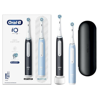 Oral B Cepillo de Dientes Eléctrico Serie Io 3 Duo Negro/Azul Hielo 2 Piezas 