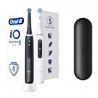 Oral B Cepillo de Dientes Eléctrico Io Series 5 Negro Mate + Blanco Mate Duo Pack 