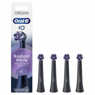 Oral B Cabezales de Recambio Io Radiant White Black 4 Piezas 