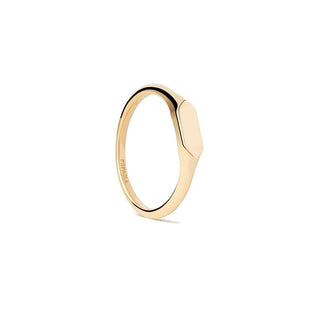 Pdpaola Anello Minimalista Placcato Oro Hexagon Mini An01-C47 Circuito 52 Mm — Anello