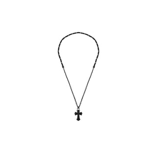 Police Collana In Acciaio Nero Cross Extreme Rebel — Collana