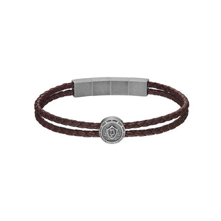 Police Bracciale Doppio Pelle Uomo Crest — Bracciale
