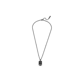 Police Collana In Acciaio Nero Motivo — Collana