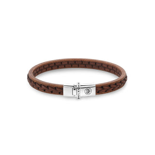 Rebel&Rose Bracciale In Pelle Marrone Cognac Intrecciata 20 Cm L+ — Bracciale