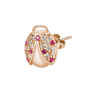 Rosato Orecchini Singoli In Bronzo Ladybug Storie Rzo016 — Orecchino