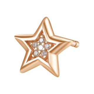 Rosato Orecchini A Stella Singola In Bronzo Con Zirconi Storie Rzo026 — Orecchini