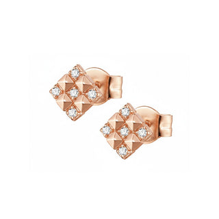 Rosato Pendientes de bronce brillante con circonita cúbica Rzo039 