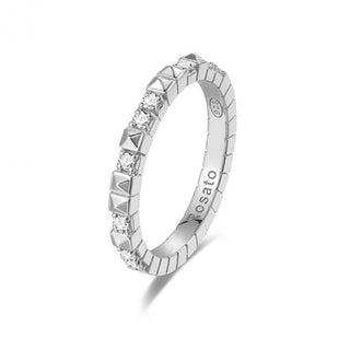 Rosato Anillo Original de Plata con Cubos Rza011 - Circuito: 56 Mm 
