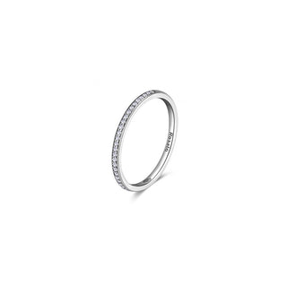 Rosato Anello Minimalista In Argento Con Zirconi Allegra Rza029 56 mm — Anello