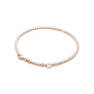 Rosato Fascinante Pulsera De Bronce Con Anillo De La Suerte Storie Rzb041 - Longitud: 17 Cm 