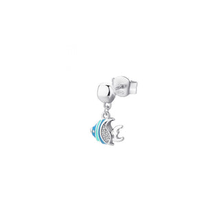 Rosato Precioso Pendiente Individual de Plata Into The Blue Rzib22 