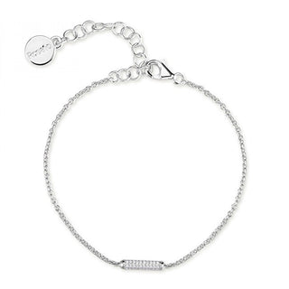 Rosato Minimalistisches Armband aus Silber mit weißen Zirkonia Rzbi64 