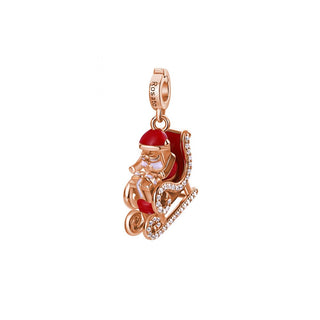 Rosato Weihnachtsanhänger aus Bronze mit Weihnachtsmann und Zirkonia Storie Rzle070 