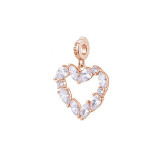 Rosato Herzförmiger, vergoldeter Anhänger mit Cubic Zirkonia Storie Rz245 